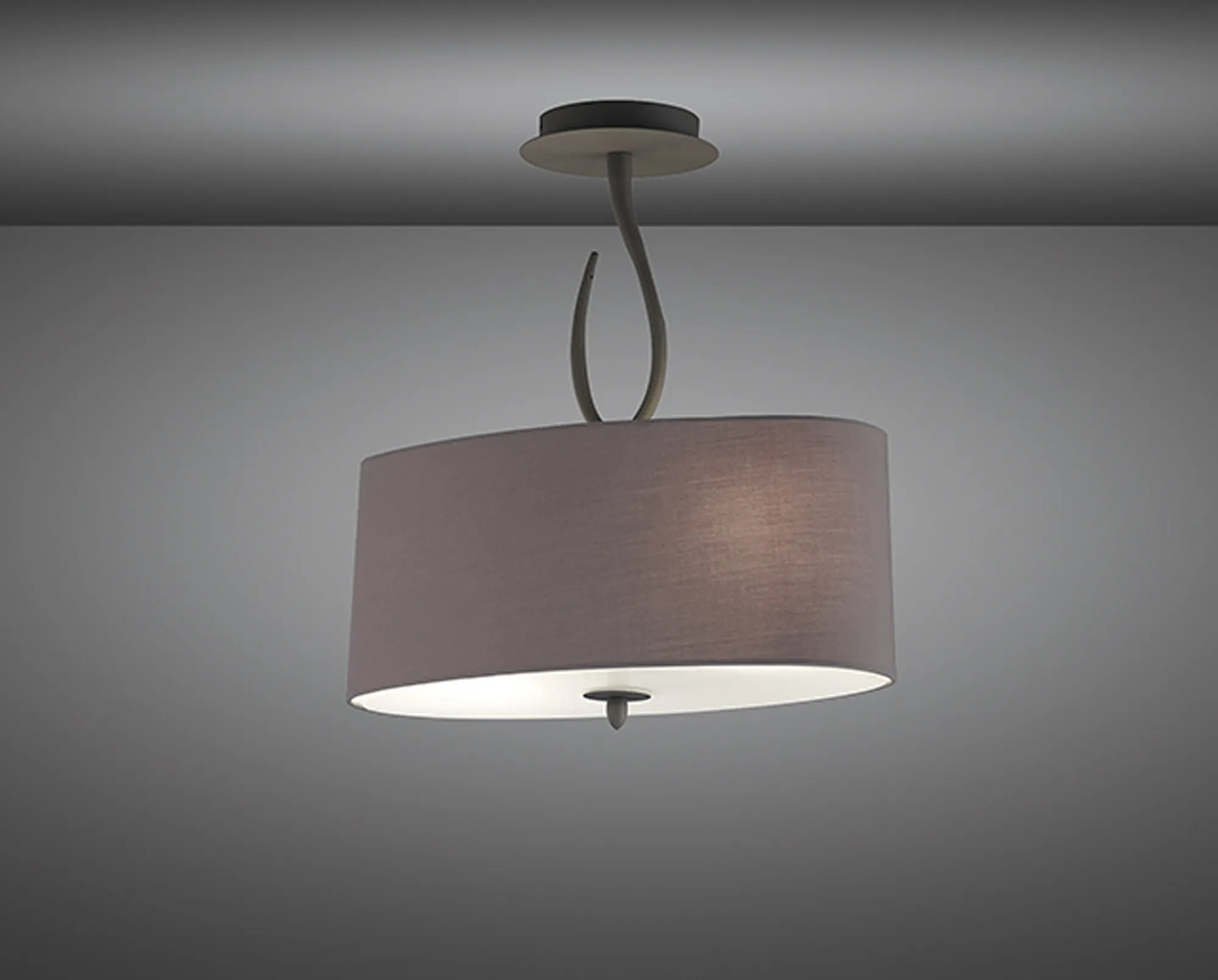 Lua Ash Grey Ceiling Lights Mantra Semi Flush Fittings Lua Ash Grey Ceiling Lights Mantra Semi Flush Fittings